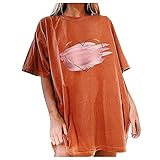 lila Sweatshirt Damen geissini Damen Long Sleeve Shirt Women floryday Damenmode Shirts Shirt Damen Langarm Sportshirt Damen Kurzarm locker Weite Bluse Oversize Mode XL