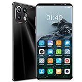 yinghesheng Handys ohne SIM-Karte, 6,1' Vollbild-Gesichtserkennung, Fingerabdruck, Dreifach-Kartensteckplätze, WiFi+GPS-Smartphones, Schw
