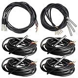 10pcs Wasserdicht DS18B20 Temperatursensor Kabel Edelstahl Digitaler Temperaturfühler Kabel Kompatibel mit Arduino und Raspberry Pi und E-Book, 3 x 1M & 3 x 2M & 4 x 3M (10 pcs)
