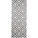 Carpeto Rugs Teppich Läufer Flur - Orientalisch Geometrisch Teppichläufer - Kurzflor, Weich - Flurläufer für Wohnzimmer, Schlafzimmer - Teppiche - Meterware - Grau - 70 x 150