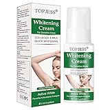 Whitening Cream, Aufhellungscreme,Natürliche Bleichcreme, Für Achselhöhlen, Knie, Ellbogen,Innere Oberschenkel, Knie und Körper,Reparieren und pflegen Sie die Haut,60