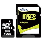 Vida IT Neu 16GB Micro SD SDHC Speicherkarte für Sony Ericsson - Xperia X10 Mini - Xperia X10 Mini pro - Xperia X2 - Xperia X8 Handy - Tablet PC