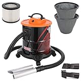 Aschesauger 20L Kaminsauger 1200W mit HEPA Filter + 2x Sackfilter 122