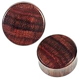 Chic-Net Holz Plug braun natürlich gemasert Tunnel Tribal Expander Organic Ohrplug 12