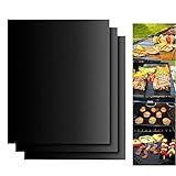 Dailyart BBQ Grillmatte 3er Set Teflon grillmatten 100% Antihaft PFOA-Frei Grillmatten für Gasgrill und Holzkohle I Perfekte Alternative zur Grillplatte für bis 260°C/500℉, 40x33