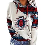 BDCUYAHSKL Damen Herbst Und Winter Casual Bedruckter Pullover Rundhals Farbe Trendy