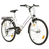 Multibrand, Folding City 24 Girl, 24 Zoll, 457mm, Klapp Mountainbike, 6-Gang, Vorderer und hinterer Schutzbleche Violet R