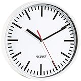PEARL Küchenuhr: Quarz-Bahnhofsuhr, 22,5cm Durchmesser (Quarzuhr)