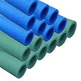 AWM Trampolin Schaumstoffpolster blau/grün, Schaumstoff Schaumstoffrohre Stangenschutz - Set (16x 940mm)