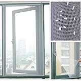 Cirdora Fliegengitter Für Fenster, Insektenschutz Mit Selbstklebend, Fliegen Netz Ohne Bohren - Anthrazit (durchsichtig), 130cm X 150