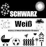 Schwarz Weiß: Visuelle Stimulationsbilder Für Babys | Montessori Bilderbuch | Entwickeln Sie das Gehirn Ihres Babys mit diesen Schwarz-Weiß-Bildern | perfektes Babygeschenk