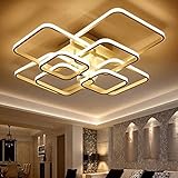 LED-Deckenleuchte, 8 Ringe Beleuchtung 3200lm Dimmbar Mit Fernbedienung 3000K - 6000k Moderne Aluminium Deckenleuchten Für Wohnzimmer Hall Studierende Zimmer Schlafzimmer Wohnzimmer Lampe Designer L