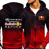 COZY LS Scania Print Herren Kapuzenjacke Reißverschluss Pullover Lässiges Sweatshirt Langarm Kapuzenmantel - Geschenk Für Teenager-Red||M