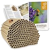 wildtier herz I 200 Insektenhotel Nisthülsen Ø 6mm, E-Book, längere Lebensdauer als Pappröhrchen aus Papier, Niströhren Füllmaterial Nisthilfe Bienen, Wildb