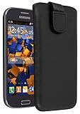 mumbi ECHT Ledertasche für Samsung Galaxy Ace 4 Tasche Leder Etui (Lasche mit Rückzugfunktion Ausziehhilfe)