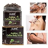 Premium Bio-Active Coffee Arabica Dead Sea Salt Body Scrub Natural Detoxifying, Falten, Dehnungsstreifen & Krampfadern Angereichert mit Vitaminen und Olis Vegan für Frauen & Männer 250