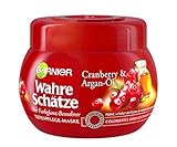 GARNIER Wahre Schätze Haar-Maske / Haarkur für intensive Haarpflege / Bewahrt den Farbglanz (mit Argan-Öl & Cranberry Extrakt - für coloriertes oder gesträhntes Haar) 1 x 300