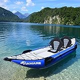 VIAMARE Sit on top Touren Kajak für 2 Personen 400 cm Kanu mit Hochdruck Luftb