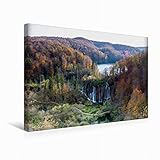 Premium Textil-Leinwand 45 x 30 cm Quer-Format Herbstimpressionen Plitvicer Seen, Leinwanddruck von F