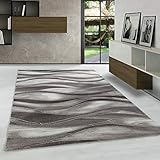 Modern Designer Teppich,kurzflor Wohnzimmer Weicher Teppich Abstrakte Wellen, Maße:80 cm x 250 cm, Farbe:B
