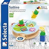 Selecta 62072 Saltino, Frosch-Katapult, Motorikspielzeug aus H