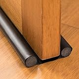 TAOQILE Zugluftstopper für Türen, schalldichte Dichtung unten für außen/größenverstellbare Türgeräuschblocker, Luftblocker für Lärm- und Lichtgeruch, Türschwelle für Innentüren, 95,8 cm (schwarz)