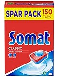 Somat Classic Spülmaschinen Tabs, 150 Tabs, Geschirrspül Tabs für die tägliche Reinigung von Besteck und Geschirr, mit Extra-Kraft und Schutz vor Glask