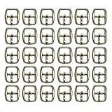 Mousyee Metall Rollschnallen, 30 Stücke Gürtelschnallen Set 12MM Metallschuhschnallen Quadratische Metallschnallen Nadelschnallen zur Herstellung von Handtaschen Gepäcktasche DIY-Zubehör (Silber)