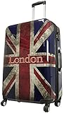 Trendyshop365 Reisekoffer Groß Hartschale mit London Union Jack Design Bedruckt 77cm 94 Liter 4 Rollen B