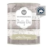 Wanders24®️ Kreidefarbe (750 ml, antikes Steingrau) Holzfarbe für Shabby Chic Look - Möbelfarbe einfach zu verarbeiten - Möbellack auf Wasserbasis - Made in Germany