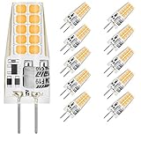 MUSUNIA g4 LED Lampen - 3W G4 LED Birnen 3000K Warmweiß 300lm, Ersatz für 35W Halogenlampen,Kein Flackern Nicht Dimmbar, 12V AC/DC, 10er Pack