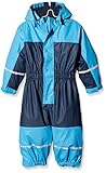 Playshoes Baby-Unisex Overall Basic mit Fleecefutter Regenjacke, Blau (Marine 11), 86