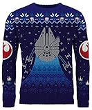 Star Wars Millenium Falcon Strickpullover Weihnachtspullover Unisex für Männer oder Frauen - Hässliches Pulli Geschenk, Mehrfarbig, M