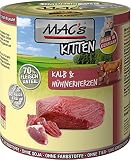 Mac's Katzenfutter getreidefrei Kitten Kalb & Hühnerherzen, 800 g