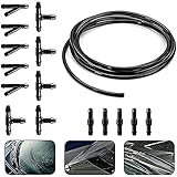 Yicare Windscreen Washer Hose Spray Hose, 3M Universal Windscreen Washer System, Windscreen Washer Spray Nozzle Kit, Automotive Hose with Hose Connection, Schlauchverb