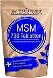 MSM Tabletten – Hochdosiertes MSM – 1000 mg pro Dosierung – 730 Tabletten – Vegane Tab