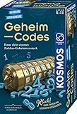 KOSMOS 658076 Geheim-Codes, Baue ein eigenes Zahlen-Geheimversteck, Codes knacken, Nachrichten und Geheimnisse verschlüsseln, Experimentierset für Kinder ab 8 - 11 Jahre, Kryptex Mitbringsel Geschenk