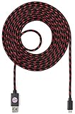 snakebyte FCB Micro USB Ladekabel 3 Meter - Offiziell lizenziertes FC Bayern München Micro USB Kabel / Nutzung für Smartphone, Handy, Tablet, Controller, PS4, Xbox, Computer, Laptop, uvm. / FCB Desig