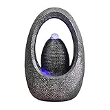 kaijunshop Zimmerbrunnen Europäischer Minimalist Wasserbrunnen und rotierende Kugel Naturharz-dekorative Brunnen Wohnzimmer Indoor-Befeuchter Geschenk Home Decoration Ornament Innenwasserb