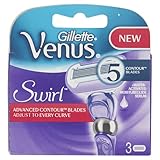 Gillette Venus Swirl Rasierklingen für Damen, Packung mit 3 Nachfüllklingen (Verpackung kann variieren)