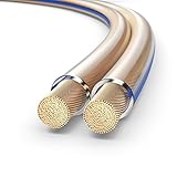 PureLink SP020-010 Lautsprecherkabel 2 x 4,0mm² (99,9% OFC Vollkupfer 0,10mm Litze) Hifi Boxenkabel, 10m, transp