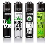 Clipper 4er Set mit Weed Motiv: Weed-Statement 3