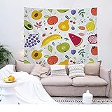 YDyun Wandteppich Weiches Mikrofaser Stoff Dekoration für das Wohnzimmer Home Wandteppich Obstdruck