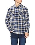 Urban Classics Herren Checked Roots Shirt Hemd, darkblue/White, S