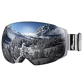 OutdoorMaster Unisex Skibrille PRO Damen Herren, Snowboard Brille Schneebrille 100% UV-Schutz Skibrille für brillenträger, Anti-Nebel Snowboard Brille Ski Goggles für Jungen und M
