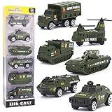 Dreamon Spielzeugautos Militär Fahrzeuge Spielzeug Set Mini Cars Modelle aus Metalllegierung für Kinder ab 3 Jahren,6