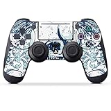 DeinDesign Skin kompatibel mit Sony Playstation 4 PS4 Pro Controller Folie Sticker Totenkopf Tattoo Flüg