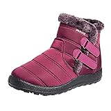 Caixunkun Women's Winter Boots, Waterproof, warm, Trekking Shoes, Non-Slip Snow Boots, Winter Shoes, Short Shaft Boots, S