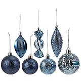 BESPORTBLE Christbaumschmuck Kugeln Irregulär Weihnachtskugeln Blau: Weihnachtsdeko Kugeln Set Kunststoff Weihnachtsbaum Anhänger Baumanhänger Festival Party Dekoration Weihnachtsdek