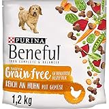 PURINA BENEFUL Tasty Grainfree Hundefutter trocken, getreidefrei, mit Huhn, 6er Pack (6 x 1,2kg)